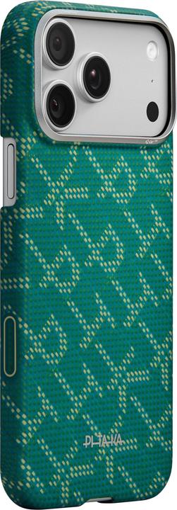 Produktbild Pitaka Ultra-Slim Case, Monogram-Gold/Green - iPhone 17 Pro (Apple iPhone 17 Pro)