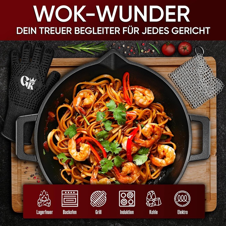 Productafbeelding Gusskönig Wok (36 cm, Wokpan, Gietijzer)