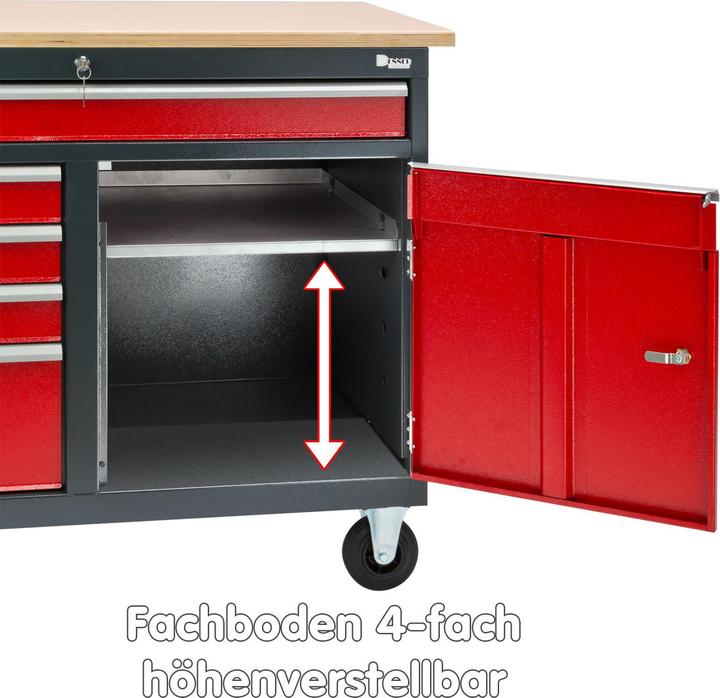 Produktbild Dema Mobile Werkbank 120x60x93cm (60 cm, 120 cm)
