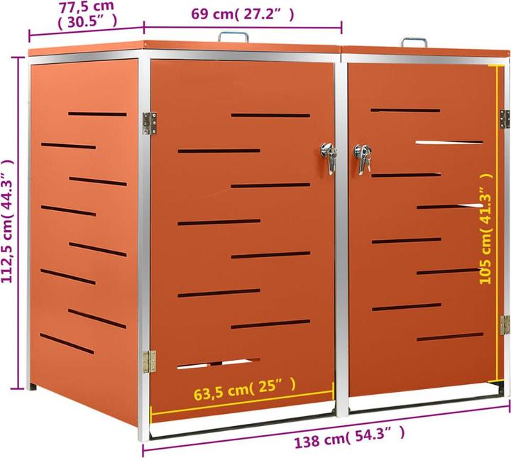 Actual product image vidaXL Mülltonnenbox