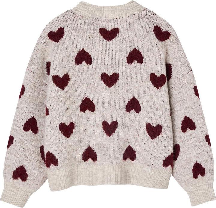 Image du produit Vertbaudet Mädchen Cardigan mit Jacquard-Herzen und Recycling-Polyester (140)