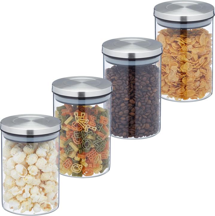 Produktbild Relaxdays 4x Vorratsgläser (0.75 l)