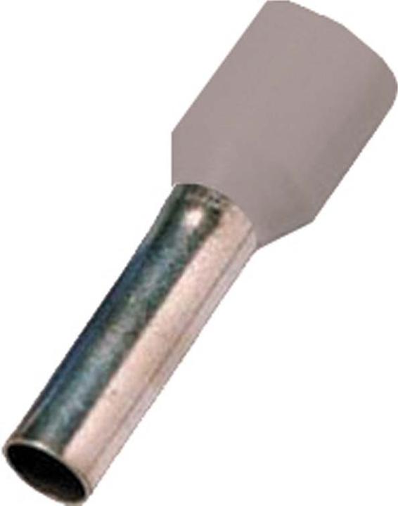 Intercable Isoleret terminalrør grå 0,75mm2 L=8mm - (100 stk.)
