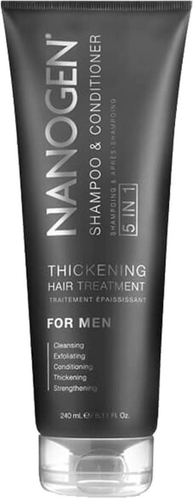 Actual product image Nanogen 5 in 1 Exfoliating Shampoo and Conditioner For Men (240 ml)