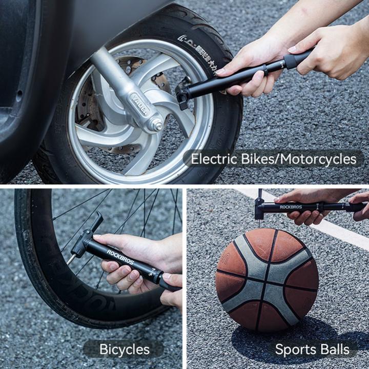 Actual product image Rockbros 42320010001 hand pump for bicycle + screwdriver - black