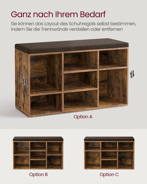 Actual product image Vasagle Benchy (78.5 x 30.5 x 48 cm)