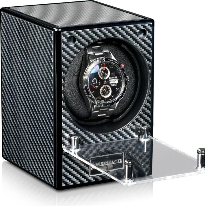 Actual product image Designhütte Watch winder Piccolo 2.0 (without power supply unit) - Carbon lacquer
