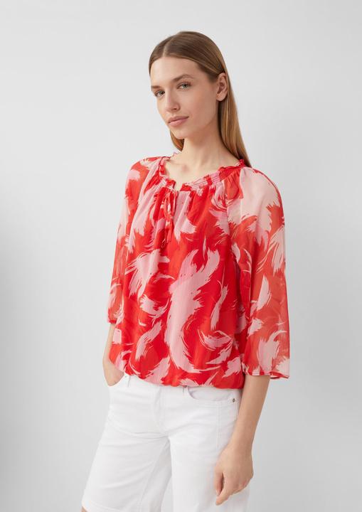 Immagine prodotto s.Oliver Bluse Bluse mit Raff-Details im Relaxed Fit (44)