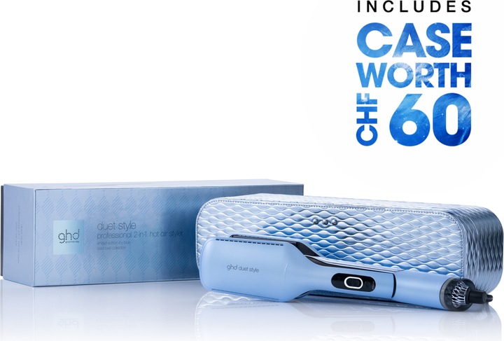 Image du produit ghd Collection Iced Luxe - Duet Style Édition limitée - Styler 2 en 1 à air chaud en bleu ciel (Fer plat)