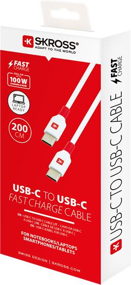 Actual product image Skross USB C – USB C (2 m, USB 2.0, 100 W)