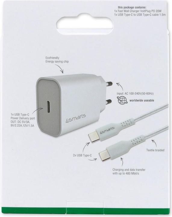 Actual product image 4smarts USB wall charger (20 W)