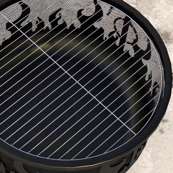 Produktbild Outsunny Feuerschale Metall Schwarz (61 cm)