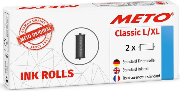 METO Farbrollen für Classic L, XL (Profi Handauszeichner für 32 x 19 mm & 29x28 mm Etiketten) 2 Stück