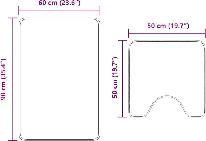 Actual product image vidaXL Badematte (90 x 50 cm)