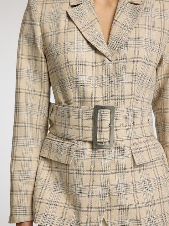 Produktbild Selected Femme Leinenmix Karo Slim Fit Blazer (36)