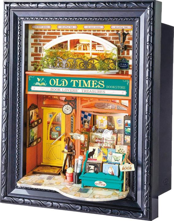 Produktbild Robotime Bausatz Old Times Bookstore mit LED