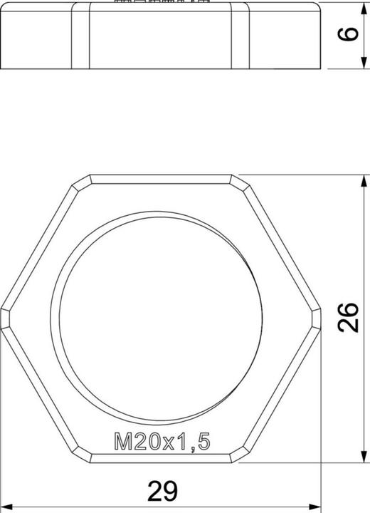 Actual product image OBO Bettermann Locknut (M20)