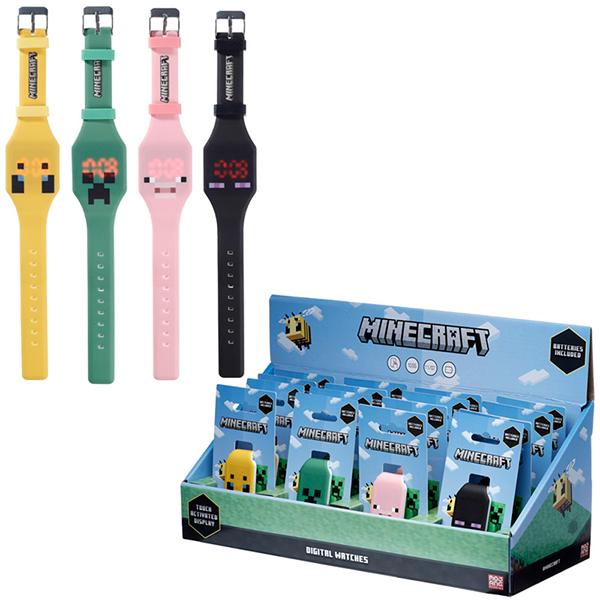 Immagine prodotto Puckator Orologio digitale in silicone con facce di Minecraft (Orologio digitale)