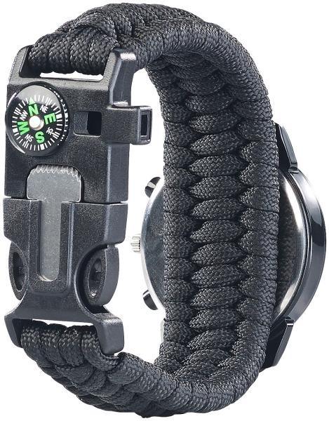 Actual product image Semptec 5-in-1 survival watch with para cord bracelet