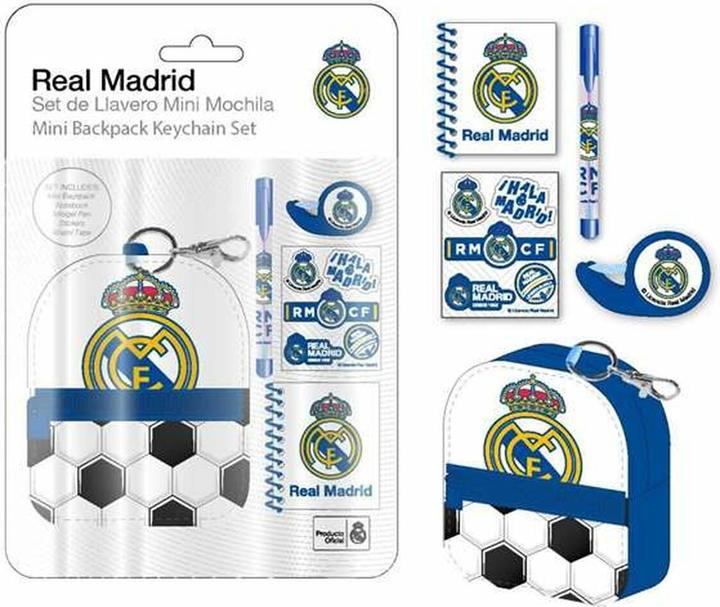 Actual product image Cerdá Real Madrid Stationery mini backpack set