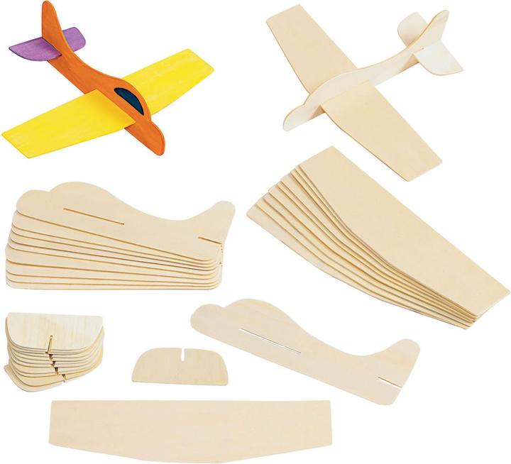Produktbild Colorations Herstellung von Modellflugzeugen aus Holz, 12er-Set