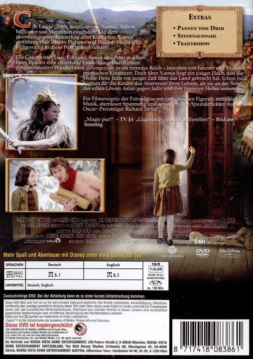Produktbild Die Chroniken von Narnia: Der König von Narnia (DVD, 2005, Deutsch, Englisch)