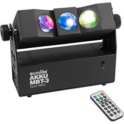Eurolite Set 4x AKKU MBT-3 Spot MK2 + Flightcase mit Rollen und Ladefunktion (8 W, LED), Faro, Multicolore
