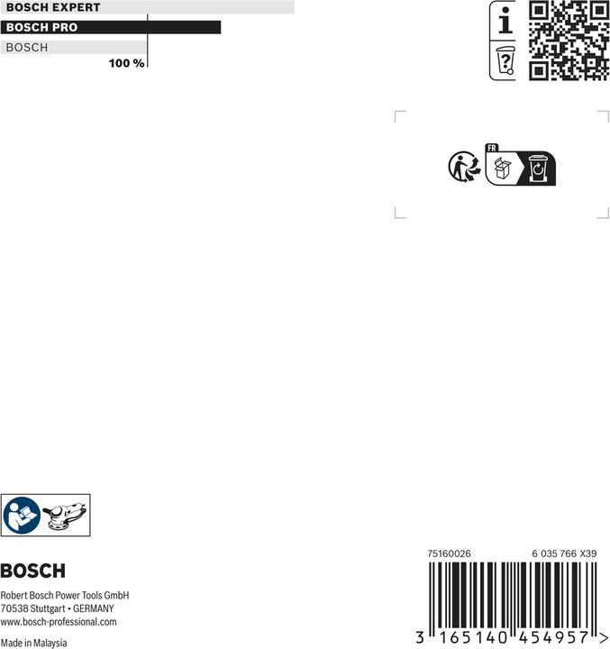Produktbild Bosch Professional Zubehör Schleifteller Mittel, 125 mm