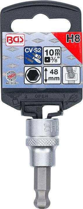 Productafbeelding BGS Bit insert | aandrijfvierkant 10 mm (3/8") | inbus met kogelkop 8 mm (Inbus)