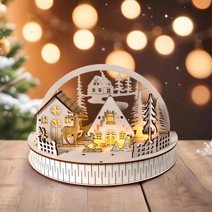 Produktbild HTI-Living Beleuchtete Schneekugel mit Rehen