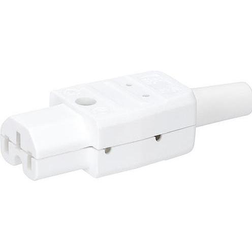 Kaiser Warmgerätedose, Elektronikkabel + Stecker, Weiss