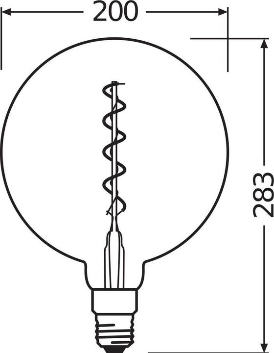 Actual product image Osram Vintage 1906 Led Classic Globe (E27, 5 W, 110 lm, 4 x, G)