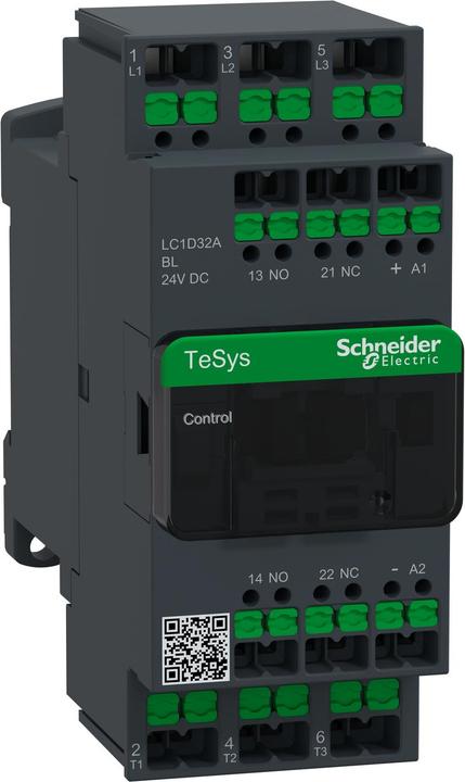 Actual product image Schneider Leistungsschütz LC1D LC1D32ABL 3p +1S+1Ö 15 kW 32 A 400VAC3 Spule