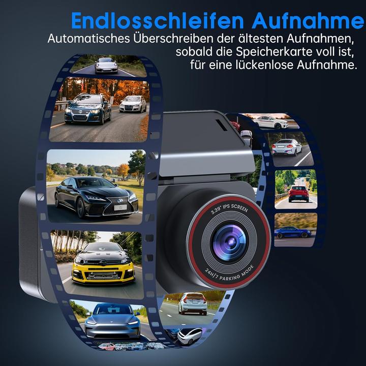 Produktbild Yonvim Dashcam Auto für Vorne und Hinten (Eingebautes Display, 2.5K)