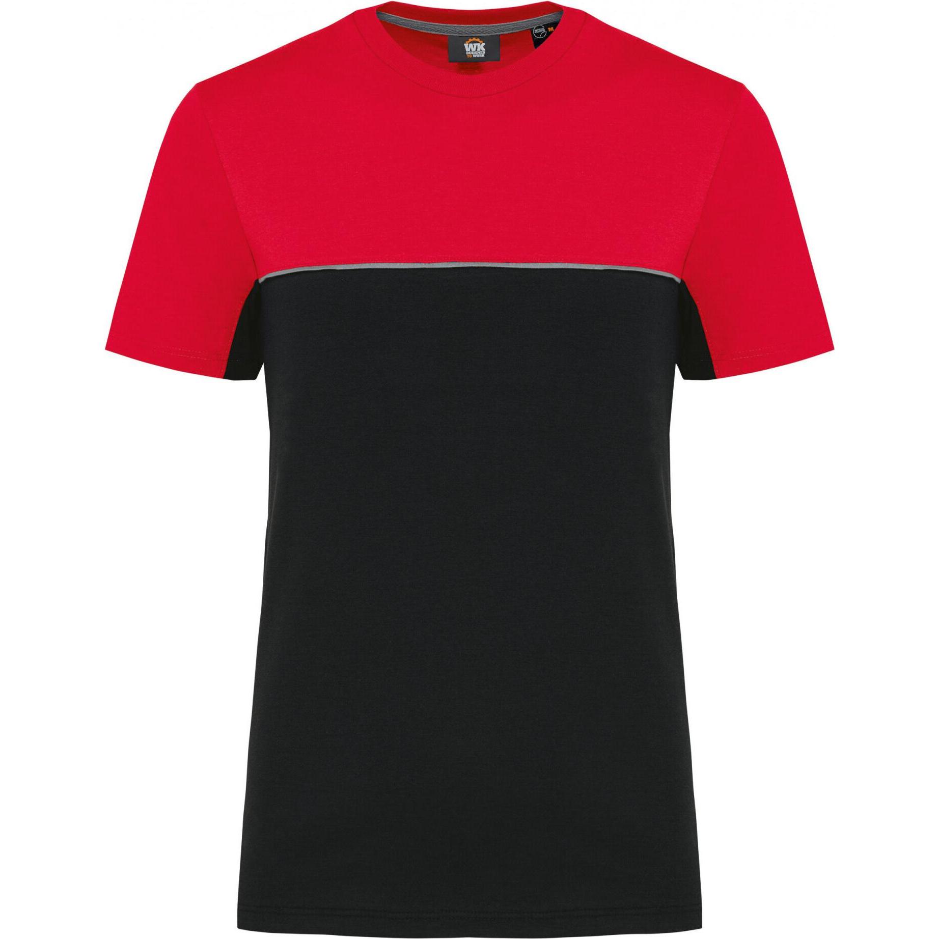 Kariban, Herren, Shirt, Zweifarbiges umweltfreundliches T-Shirt, Rot, Schwarz, (3XL)