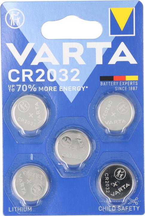 Produktbild Varta Cr2032 (5 Stk., CR2032, 230 mAh)