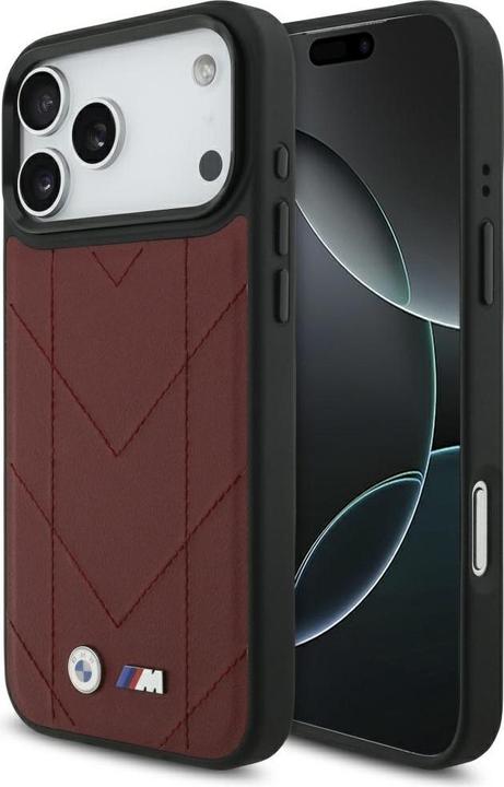 Actual product image BMW Etui M Quilted Logo MagSafe do iPhone 17 Pro Max czerwony (Apple iPhone 17 Pro Max)