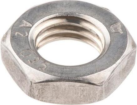 Actual product image RS PRO M12 A2 S/Steel Locking Half Nut,Din 439 (M12)