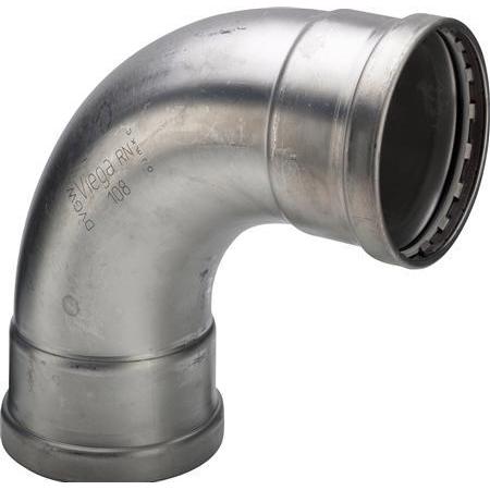 Viega, Rohrverbindungstechnik, Sanpress Inox XL Bogen 90° 76,1 Edelstahl/glänzend, 482596 (Pressverbindung)