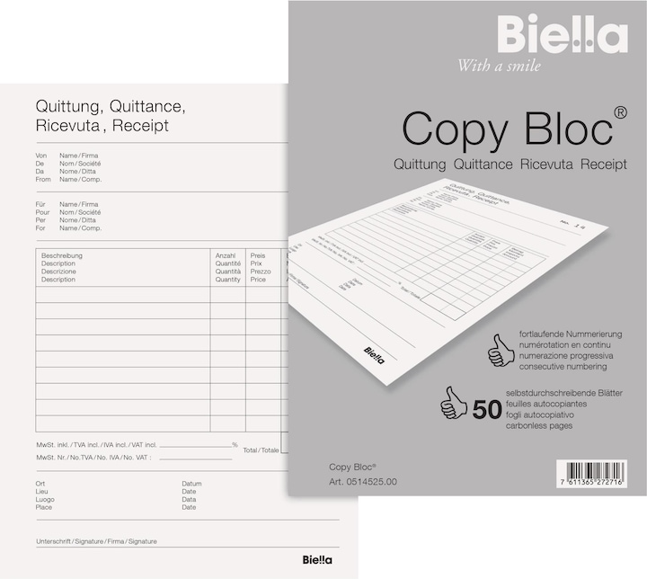 Image du produit Biella bloc de copie (100 x)