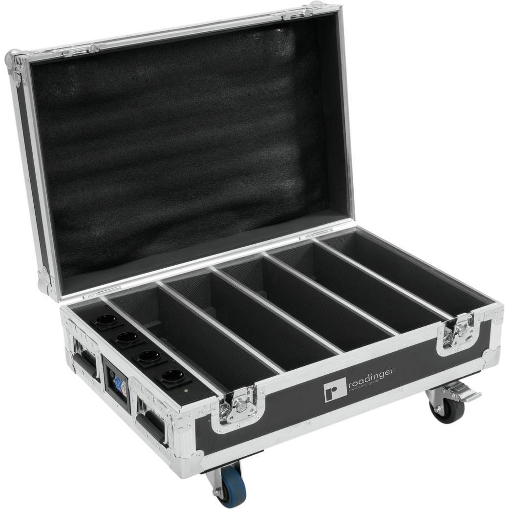 Thumbnail - Roadinger Flight 4x AKKU BAR6 Glow QCL Flex QuickDMX Ladefunktion (Lichttechnik Case), Audio Racks + Cases, Mehrfarbig