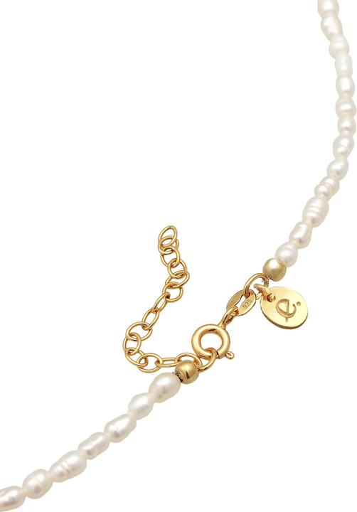 Immagine prodotto Elli Girocollo, Perla, Collana di perle (Argento 925 placcato oro, Nessuna pietra, Perle coltivate d'acqua dolce, Plastico, 36 cm)