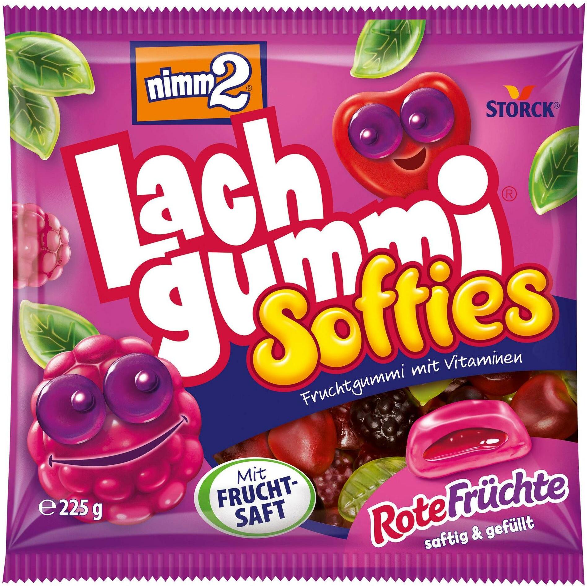 nimm2 Gomme au saumon Softies Fruits rouges Gomme aux fruits 225,0 g ...
