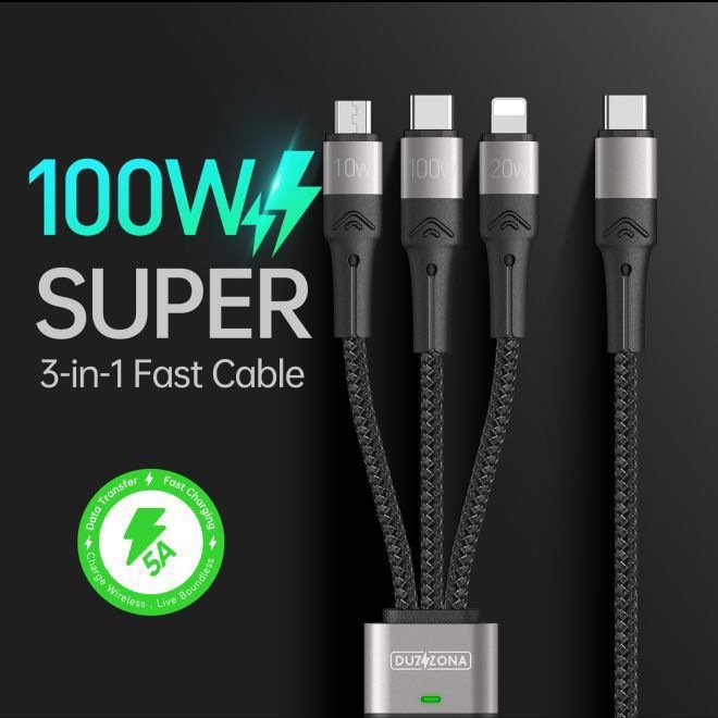 Immagine prodotto Duzzona 3 in 1 USB Ladekabel (1.30 m)