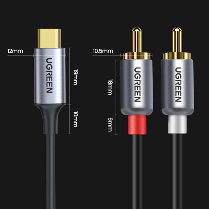 Immagine prodotto Ugreen 2x Cinch — USB C (1.50 m, Cinch)