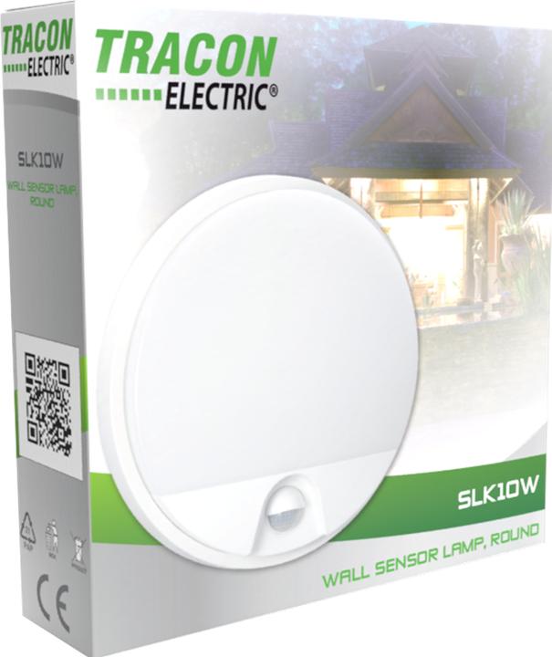 Produktbild Tracon Wandleuchte mit Bewegungsmelder, rund (140 lm)