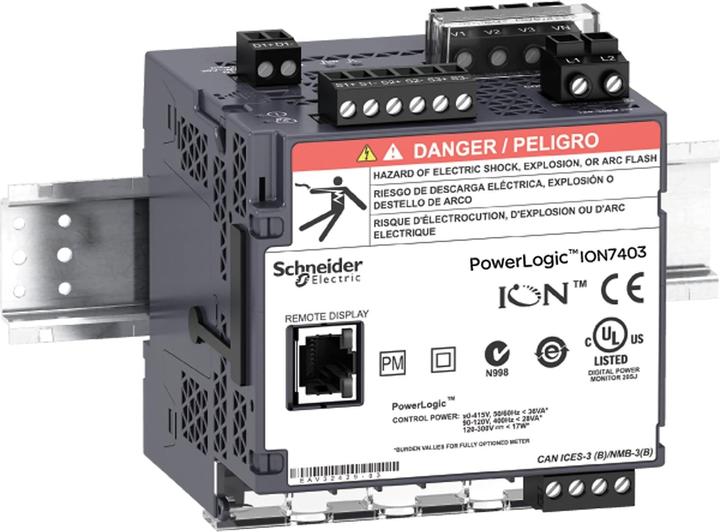 Actual product image Schneider Electric SE METSEION7403 PowerLogic ION7403 mains analyser, for DIN rail