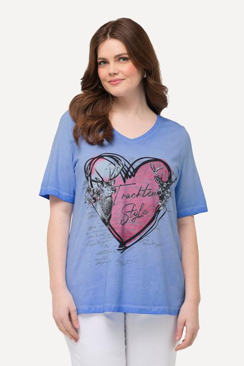Actual product image Ulla Popken Trachten Style Short Sleeve Graphic Tee (50, 52)