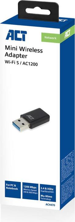 Actual product image ACT Mini Dual Band network adapter AC1200 (USB)