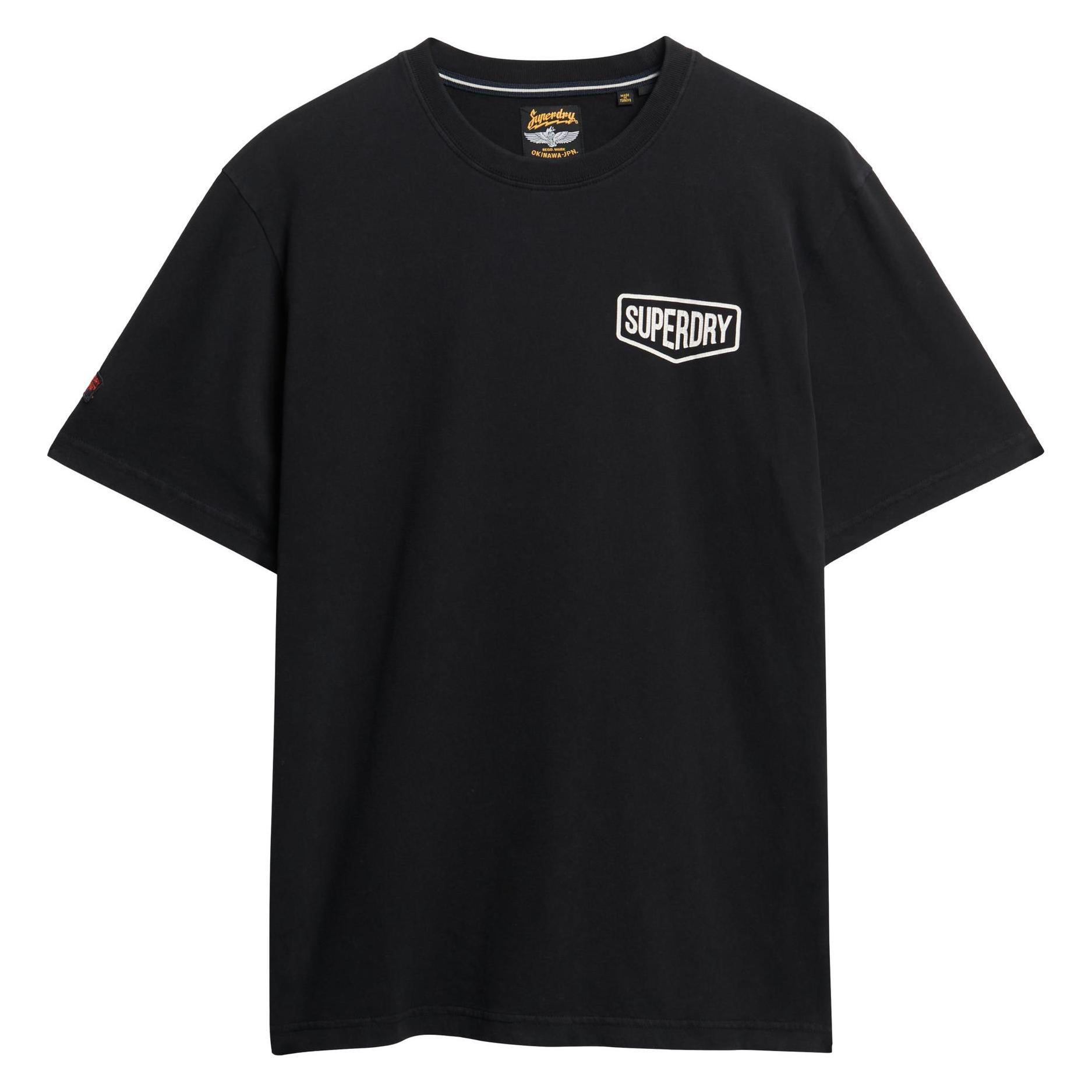 Superdry, Herren, Shirts, Locker Geschnittenes Work Tab T-Shirt, Schwarz, (Xxl)